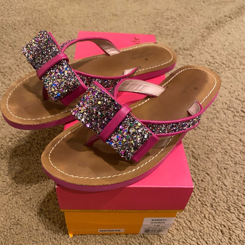 Kate Spade sparkling flip flops